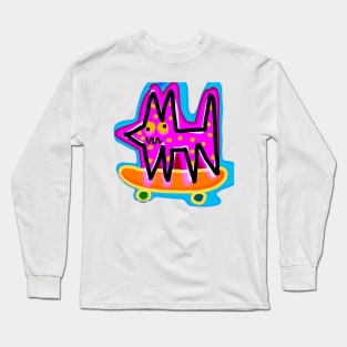 skater dog Long Sleeve T-Shirt